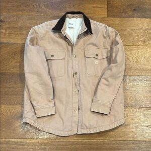 Aritzia Tan Utility Jacket with Corduroy Collar